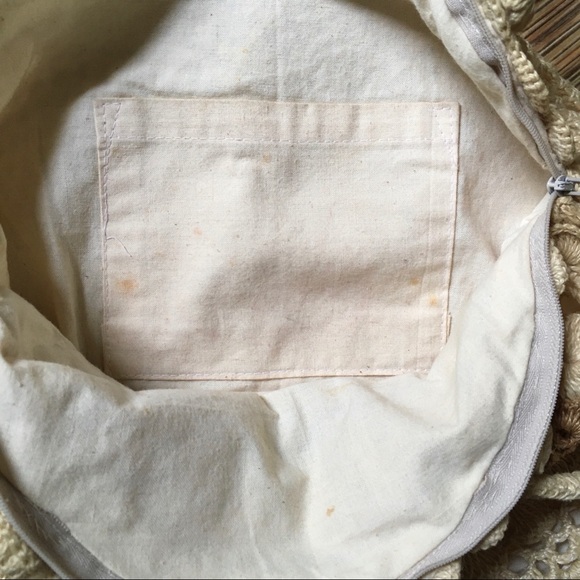 Handmade Handbag Crochet Lined Shoulder Bag 13” - Picture 10 of 10